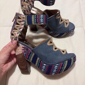 platform bohemian heels